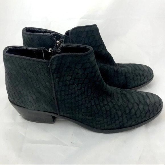 Sam Edelman Petty Boots Black Reptile 6.5 FINAL SALE - Picture 1 of 4